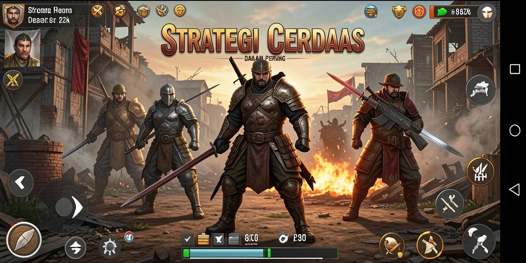 Tampilan gameplay menarik di 8ZK dengan strategi perang yang mendebarkan.