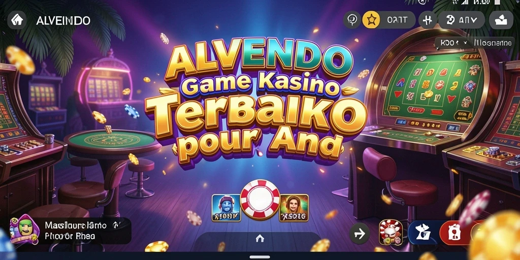 Tampilan gameplay ALVENDO dengan berbagai permainan Kasino yang menarik.