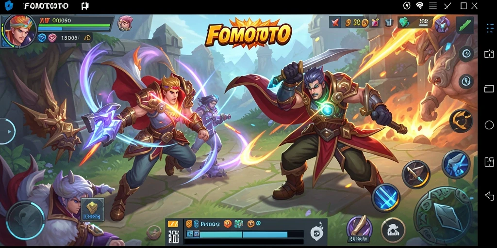 Tampilan gameplay FOMOTOTO yang seru dan mendebarkan.