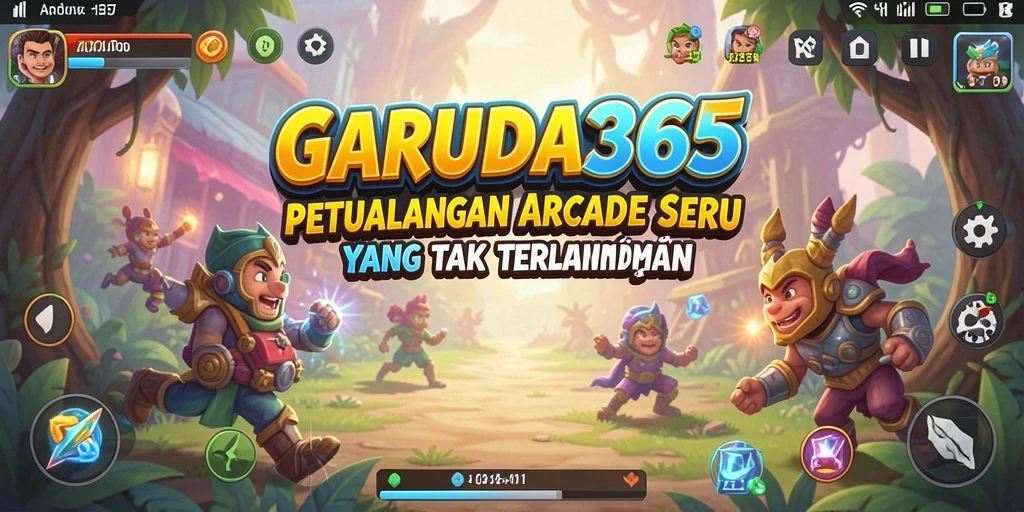 Screenshot utama GARUDA365 menampilkan aksi gameplay Arcade yang seru dan dinamis.