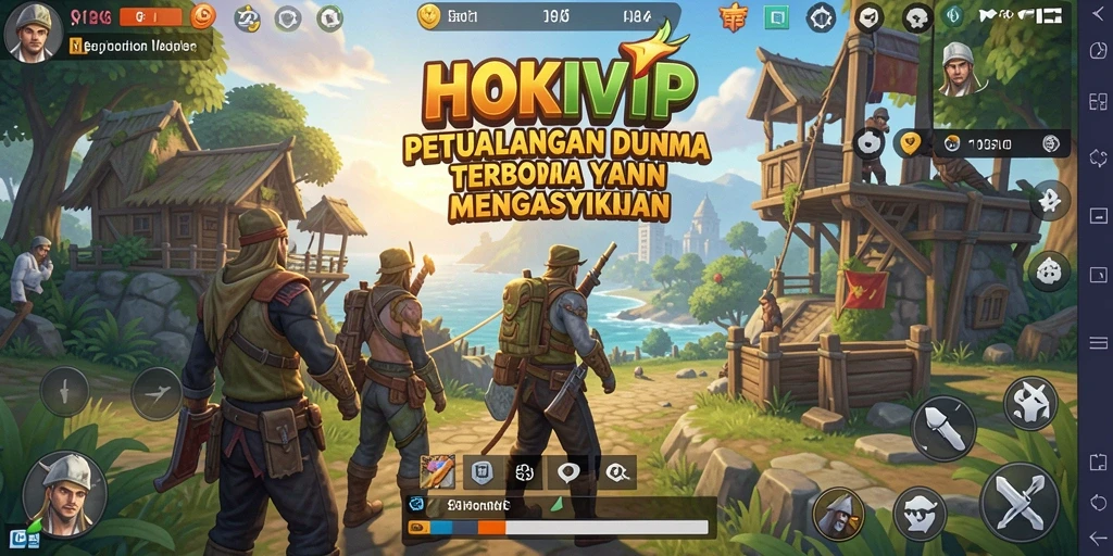 Gameplay HOKIVIP menampilkan petualangan menarik di dunia terbuka.
