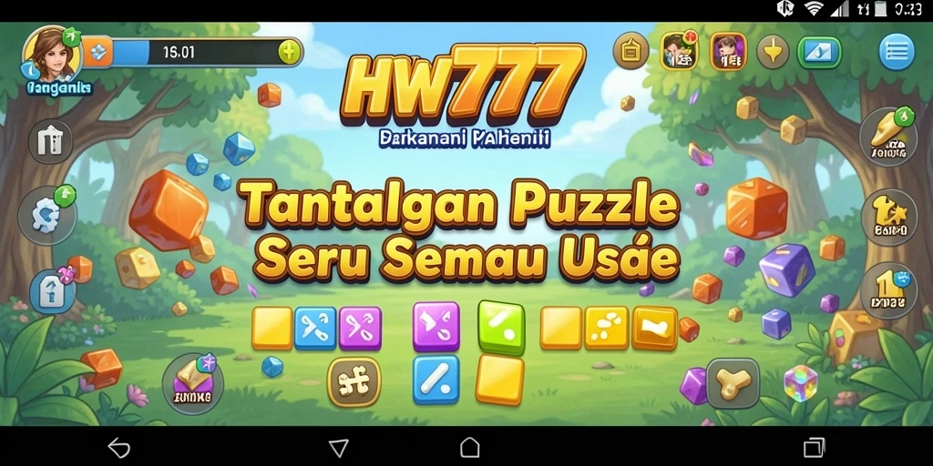 Screenshot HW777 menampilkan gameplay puzzle yang menantang dan menarik.