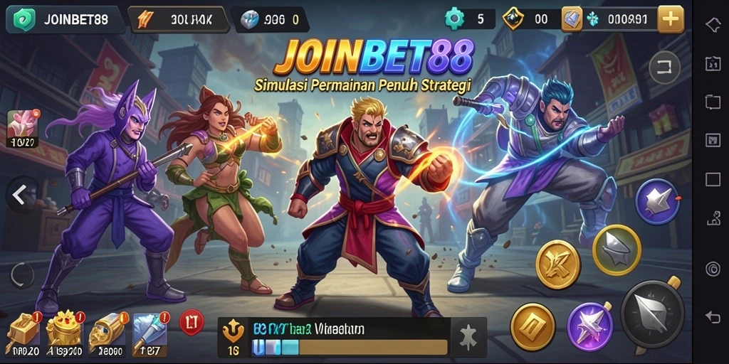 Tangkapan layar JOINBET88 yang menunjukkan aksi gameplay simulasi yang seru.