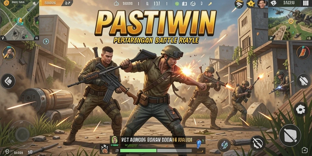 Tampilan gameplay seru dari PASTIWIN dalam pertempuran Battle Royale.