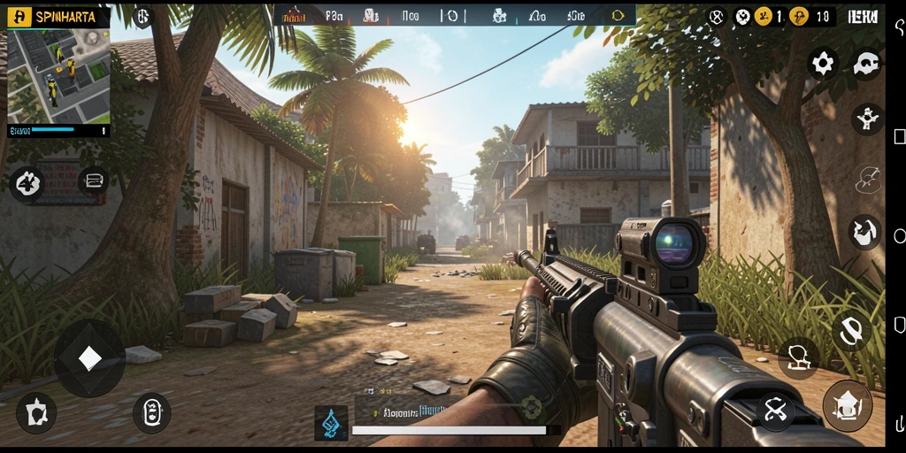 Tampilan gameplay SPINHARTA dengan pertempuran intens dan strategi taktis.