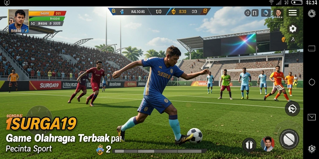 Tampilan gameplay menarik dari SURGA19 dalam aksi olahraga.