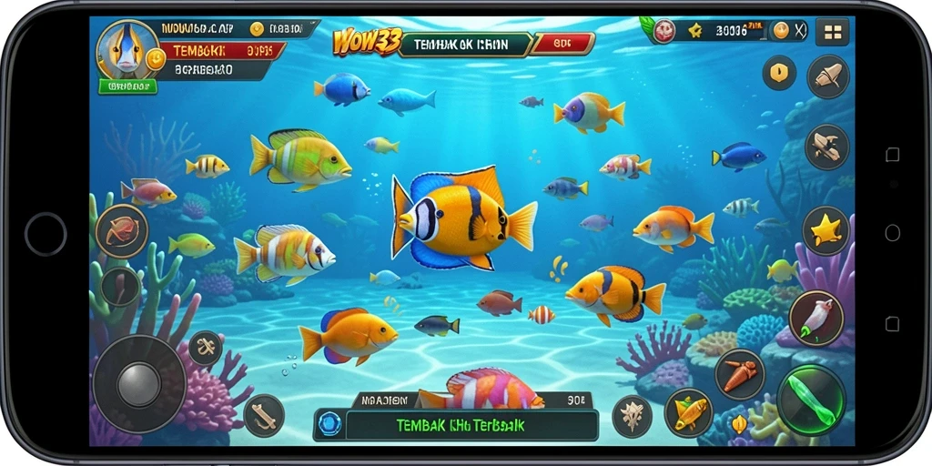 Screenshot gameplay WOW33 yang menarik di dunia Tembak Ikan.