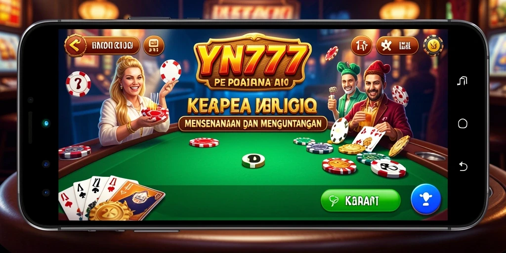 Tampilan gameplay menarik dari YN777 yang menghadirkan suasana kasino.